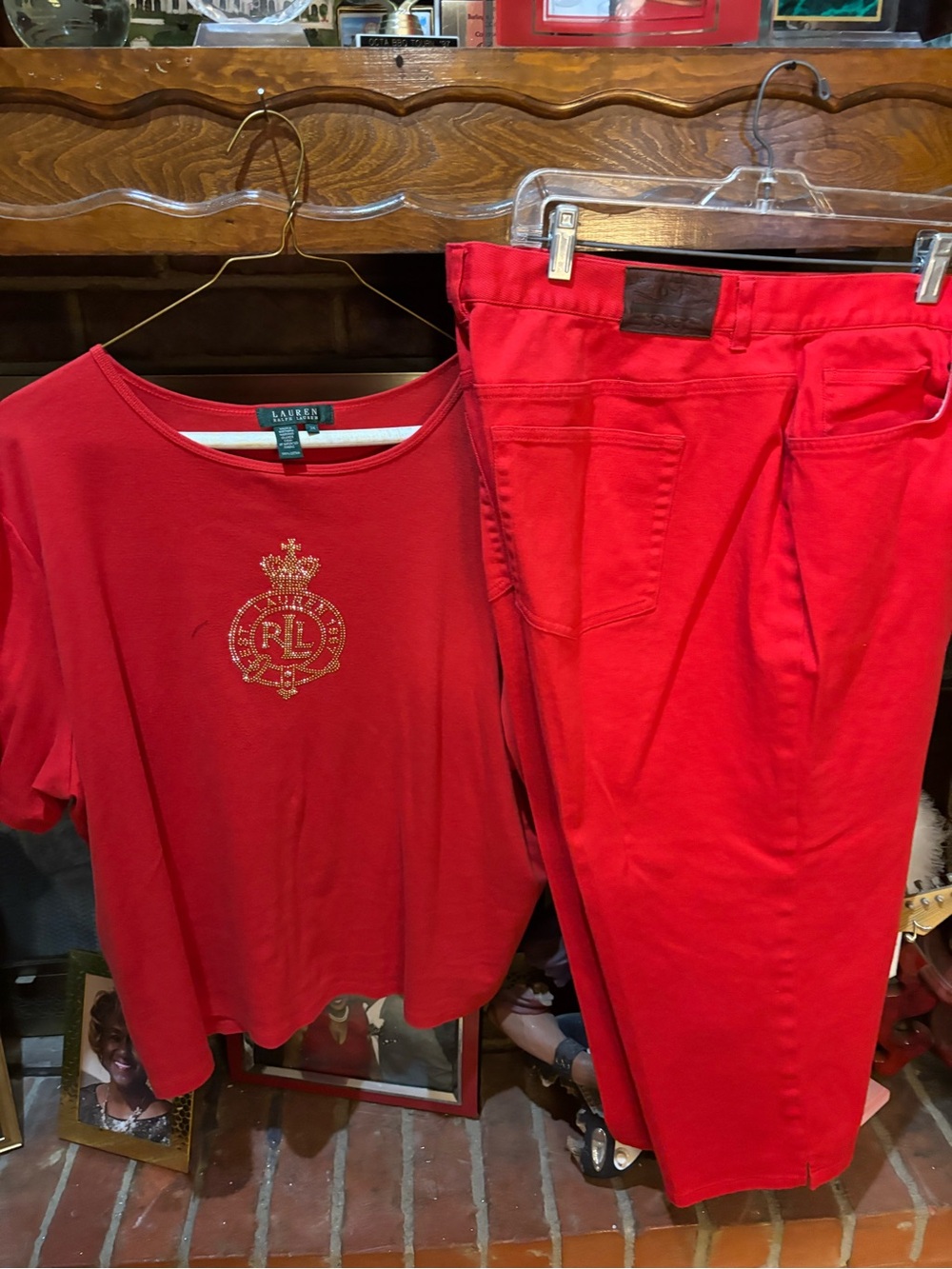Ralph Lauren Bright Red Slim Straight Jeans